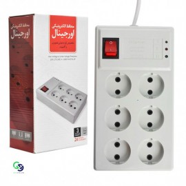 محافظ برق اورجینال ۶ خانه با کابل ۳ متری